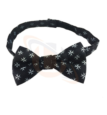 Masonic Knight Malta 100% Silk Woven Bow Tie with (8 pointed) Malta Cross Unique_Regalia